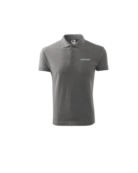 Polo Shirt Herren grau melange Größe XL