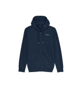 Pure Waste Unisex Kapuzen Sweatjacke navy Größe XL